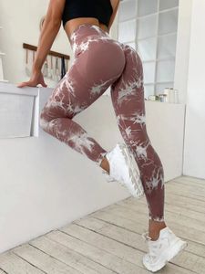 Femmes Leggings Sexy Sans Couture Femmes Fitness Gym Vêtements Tie Dye Pantalon De Sport Taille Haute Push Up Imprimé Sport Féminin 221122