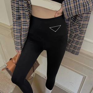 Dameslegging Slanke broek Vrouw Legging Strak Met Letters Gedrukt Hoge Taille Designer Lady Bottoms Zwart Grijs