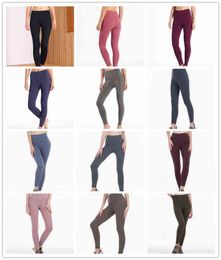 Womens Leggings Solid Yoga Pants Women Hoge taille Running Outfits Ladies Sport Volle legging Lady Pant Workout