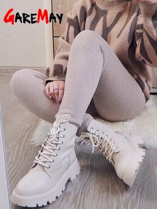 Femmes Leggings épais chaud hiver pour taille haute velours gris pantalon polaire thermique 221121