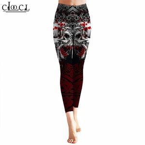 Damesleggings Viking Pirate Tattoo Gedrukt Hoge Taille Elasticiteit Legging 3D Mode Vrouwen Fitnessbroek 220617