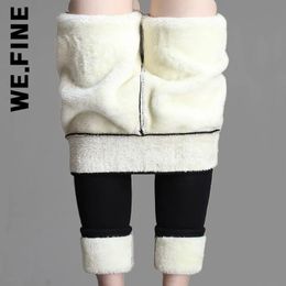 Femmes Leggings WeFine hiver femmes épaissir chaud épais velours polaire pantalon taille haute femme thermique Leggins résistant au froid 231018