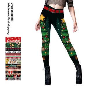 Dameslegging Youre My Secret Dames Kerstriem 3D-print Herfst Winter Kerstboompatroon Slanke elastische hoge taille Skinny leggings 231018