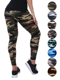 Leggings femmes YSDNCHI Camouflage pour Leggins Graffiti Style Slim Stretch pantalon armée vert Deportes pantalon K085 230922