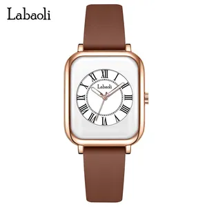 Womens Light Luxe Luxe Mode Temperament Watch Dames Siliconengordel Waterdichte explosie vierkant 35 mm Quartz Watch R5