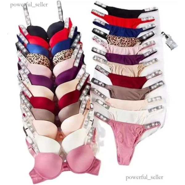 Bragas de lencería para mujer Victorias Secret Fashion Mujer Tallas grandes Bra Panty 2 piezas Push Up Ropa interior sexy Calzoncillos Conjunto Lencería con letras 773