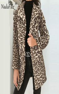 Dames lange mouw luipaard geprinte faux bont lagen winter warm dikke long fur vrouwelijke jassen jassen jassen 7926731