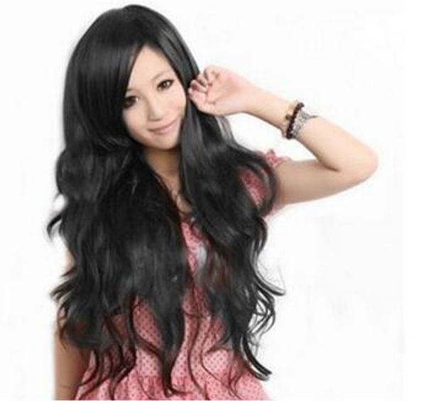 Livraison gratuite ++++ Womens Long Straight Hairstyle Hair Bangs Full Wig Nouveau