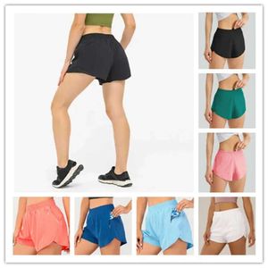 Short de yoga Lu-33 pour femme Hotty Hot Pants Poche Séchage rapide Accélérer Vêtements de sport Tenue de sport Respirant Fitness Taille haute élastique Leggi 92