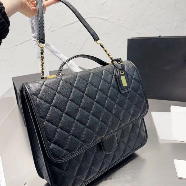 Sac de luxe pour femmes Caviar cuir messager sac à dos sacs en cuir de veau poignée supérieure fourre-tout voyage en plein air concepteur noir sacs à main garçon filles Spring Street sac à main 31*26 CM