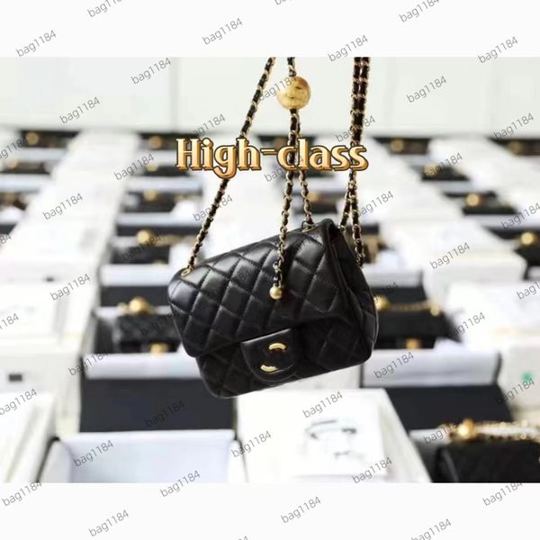 Bolsas de lujo para mujeres Bolsas de diseño de moda Bag Cf Mini Bola dorada Delicada y suave Bolso de hombro de cuerpo