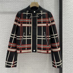 Dames luxe merk Sheepskin Jacket Beroemd internationaal merk Hoogwaardige ontwerp Outwears topkwaliteit echte lederen jassen 240423