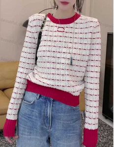 Dames luxe merken ontwerpers trui roze letters pullover mannen s hoodie lange mouw sweatshirt borduurwerk gebreide winterkleding