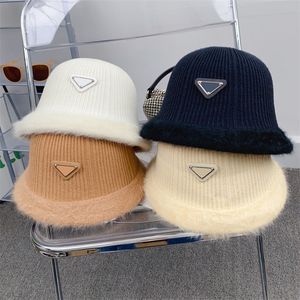 Dames luxe emmer hoed designer merk caps unisex herfst winter hoed casual caps pluizige fedoras zon voorkomen motorkap beanie modehoeden