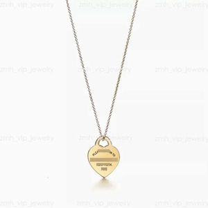Dames luxe designer sieraden tiffanyjewelry ketting hart hart ketting bruiloft valentijnsdag cadeau hanger ketting met doos 964