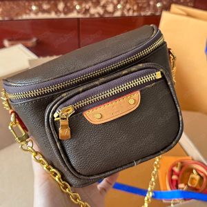 Womens Luxe Designer Heuptas Mode Mini Bumbag Bruine Bloem Gemakkelijk Pouch Op Riem Heuptasje Mannen Heuptassen Crossbody Heuptasje 2306203BF