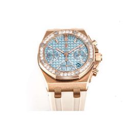 Montre de luxe avec diamants incrustés de diamants pour hommes Aps montre ap chronographe montres menwatch V6ZX superclone mouvement mécanique automatique suisse euh 651UTP8M11