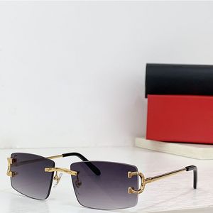 lunettes de soleil sans cadre de luxe pour femmes concepteurs métalliques en métal anti uv verres à changement