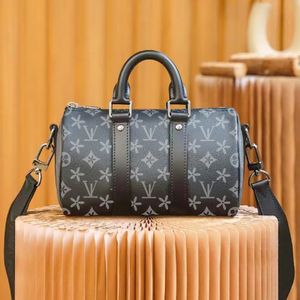 Dames man keepall 25 bandouliere schoudertas luxe tas handtas bagage koppeling boston designer tas top handgreep gym crossbody lederen reis pogette plunje tassen