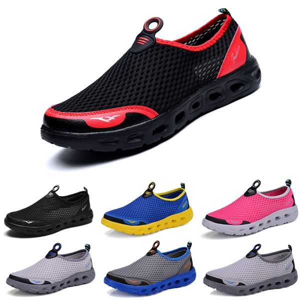 Mans Mans Gai Diseñador Zapatos casuales Gris Black Rose Rojo Blue Entrenadores Mujer Supretas de verano Entrenadores al aire libre