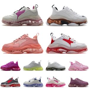 Femmes Hommes Casual Old Dad Chaussures Paris 17fw Triple s Sneakers Luxurys Designers Chaussure Mode Crystal Bot Outdoor Clear Sole Trainers Taille 36-45