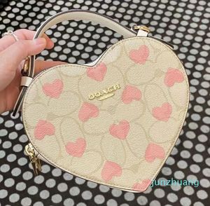 Damesheren zwart witte hart tas riem lederen handtas roze schoudertop handgreep aardbei kruilbody clutch denim stadstas tassen