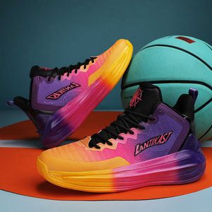 Chaussures de basket-ball pour hommes et femmes Baskets décontractées Phantom 4 Baskets de sport pour jeunes Blanc arc-en-ciel