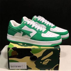 Femmes Hommes Designer De Mode Casual Chaussures SK8 Sta En Cuir Verni Noir Gris ABC Couleur Camo Combo Rose Vert Orange Sport Baskets Baskets m44