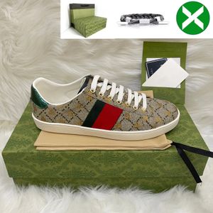 Chaussures pour hommes pour femmes baskets Ace Sneakers Low Casual Casual With Box Trainers Designer Tiger Broidered Black Blanc Green Stripes Jogging Femme