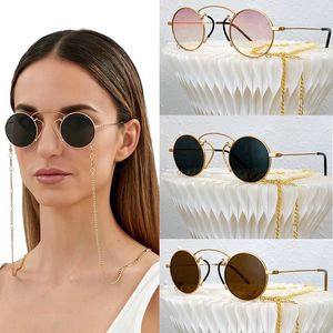 Lunettes de soleil à monture ronde en métal pour femmes Rétro Petite monture ronde Lunettes de soleil pour femmes sexy avec boîte d'origine Style à la mode et haut de gamme GG0991S