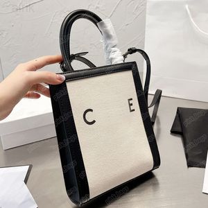 Femmes Mini Toile Sacs À Main Patchwork Boutique Totes Sacs Split Ceinture Bandoulière Sac En Cuir Fil Lettre C Triomphe Détachable 2305081BF