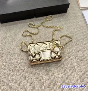 Femme Mini Fanny Pack Designer Purse Purse Sheepskin Diamond Gold Hardware Cc Buckle Luxury Hands Sac à main Matelasse Sac crossbody Sac Carte de carte portefeuille sacoche 11x7cm