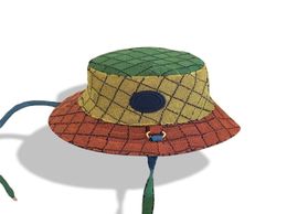 Женская разноцветная двусторонняя парусиновая шляпа-ведро Модельеры кепки Шляпы Мужские женские летние пляжные шапочки-бини Casquette6680495