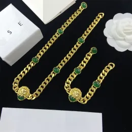 Colliers pour femmes Bracelets de tête de lion Collier de chaîne en or