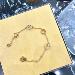 Dames Nieuwe Designer Design Gold Bracelet For Women Luxury F Letter Bloemarmband Dames mode sieraden geschenken CHD2308165-6 SUPERKA