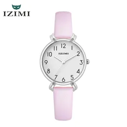 Womens New Digital Student Belt Watch Ultra-Thin Imperproping Quartz Watch Small Plate Mini Watch