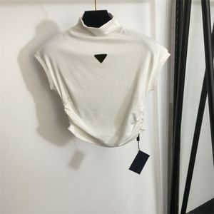 Nuevas camisetas de algodón a la moda para mujer, jerseys de diseñador de lujo, tops para mujer, camiseta elástica con volantes de verano, ropa para mujer