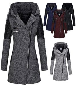 Femme Nouveau style Vintage Mabille en laine Slim Trench Coats Collier à capuche Pabinet Hiver En manteau en laine Vestes Outwear Plus taille 5xl1857757