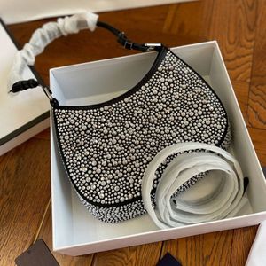 Luxurys schoudertas Cleos nylon tassen ontwerper diamant handtassen cleo hobo faux kristal mode dame crossbody klassiek merk onderarm BadYdZ #