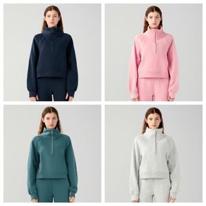 Oversized fleece-sweatshirts voor dames, truien met lange mouwen, trui, herfstkleding met zak