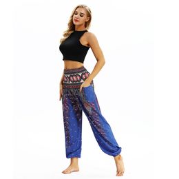 Pantalon de yoga décontracté Palazzo, pantalon de plage en vrac Boho Boho vintage Hippie Bohemian Pilders