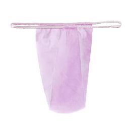 Culottes pour femmes 100pcs pour femmes Spa T Thong Salon Sous-vêtements doux emballés individuellement avec ceinture élastique Enveloppements de bronzage jetables
