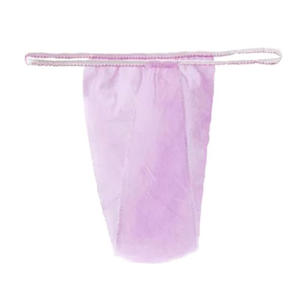 Bragas para mujer 100 piezas para mujeres Spa T Tanga Salón Ropa interior suave envuelta individualmente con cintura elástica Envolturas de bronceado desechables