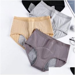 Femmes culottes étanches menstruelles pour la menstruation coton pantalons physiologiques femmes sous-vêtements période imperméable taille haute slips Dr Dhplc