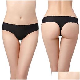 Dames slipje Naadloze Trathin Y Dames slips Plus Size Lingerie Katoenen G-String Thong Laagbouw String Ondergoed Drop Delivery Verschijnen Dhydo