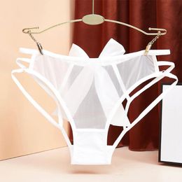 Dames slipje vrouwen doorzien door mesh -briefs dames transparant ondergoed uitgehold onderbroek erotische lingerie boog porno