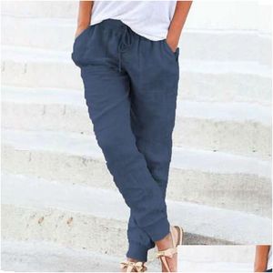 Pantalon féminin capris coton joggers femmes femmes blancs printemps d'été