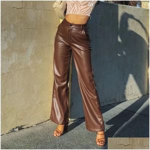Pantalon féminin capris design de mode en cuir européen et américain nouveau produit micro ra haut élastique de la taille moyenne