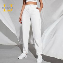 Pantalon Capris pour femmes, jean grande taille, courbe blanche, 120kg, taille élastique, sarouel haut, noir, 8XL, 175cm, maman, 231021