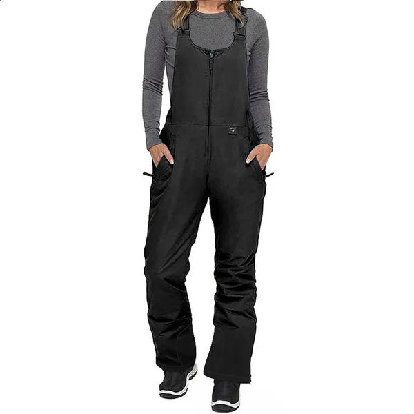 Pantalon femme Capris combinaison de Ski portant un bavoir de neige imperméable panneau isolant de base saut 231214